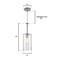 Westinghouse Pendant 60W Mini Hernando Industrial Steel Clear Hammered Glass 6125200 - alternate 2